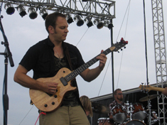 Nate Eyre and his homemade guitar