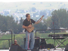 Nate and his wine box guitar